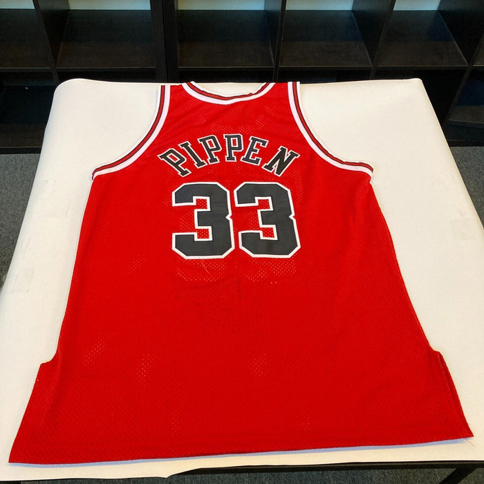 Scottie Pippen Signed Authentic 1990's Champion Chicago Bulls Jersey Beckett