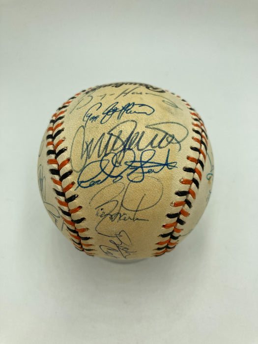 1993 All Star Game Team Signed Baseball 32 Sigs Barry Bonds Tony Gwynn JSA COA