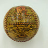 Warren Spahn Hand Painted George Sosnak Folk Art Signed Baseball