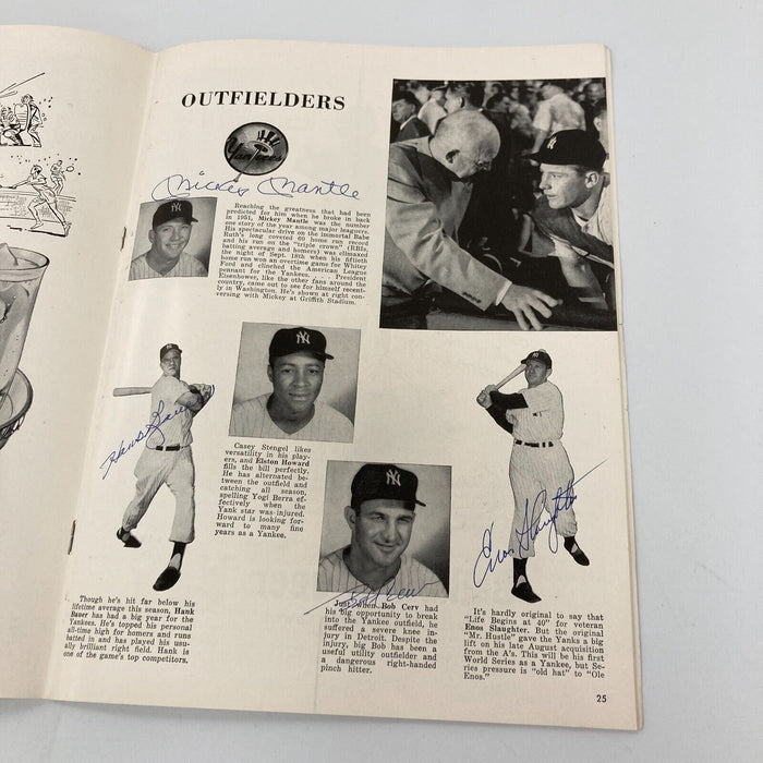 The Finest 1956 World Series Yankees Dodgers Signed Program Mantle Koufax JSA