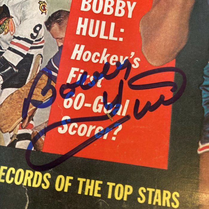 Bobby Hull Signed Autographed Vintage 1968 Magazine With JSA COA