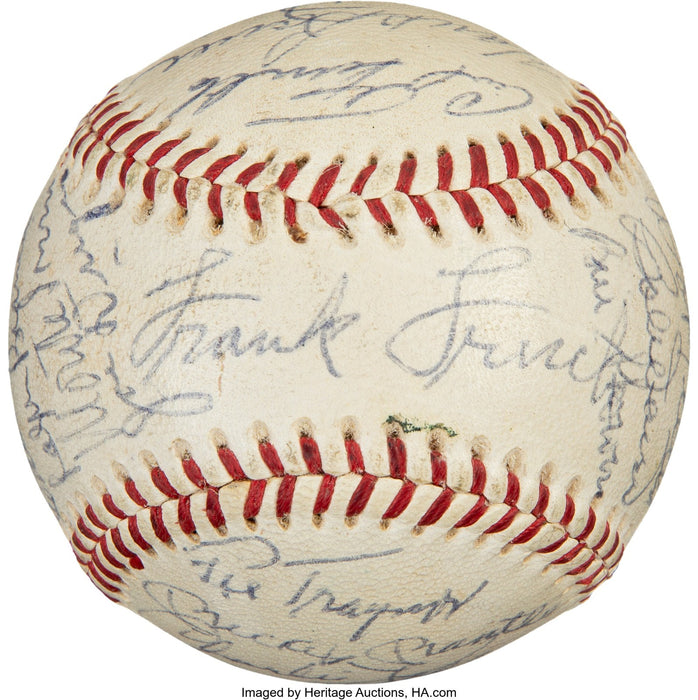 Mickey Mantle & Joe Dimaggio 1969 Old Timers Game HOF Signed Baseball PSA DNA