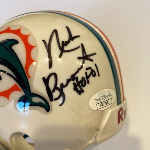 Nick Buoniconti & Larry Little HOF Signed Riddell Miami Dolphins Mini Helmet JSA