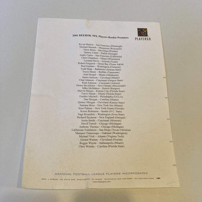 Drew Brees 2001 NFL Rookies Multi Signed Football 36 Sigs Beckett COA