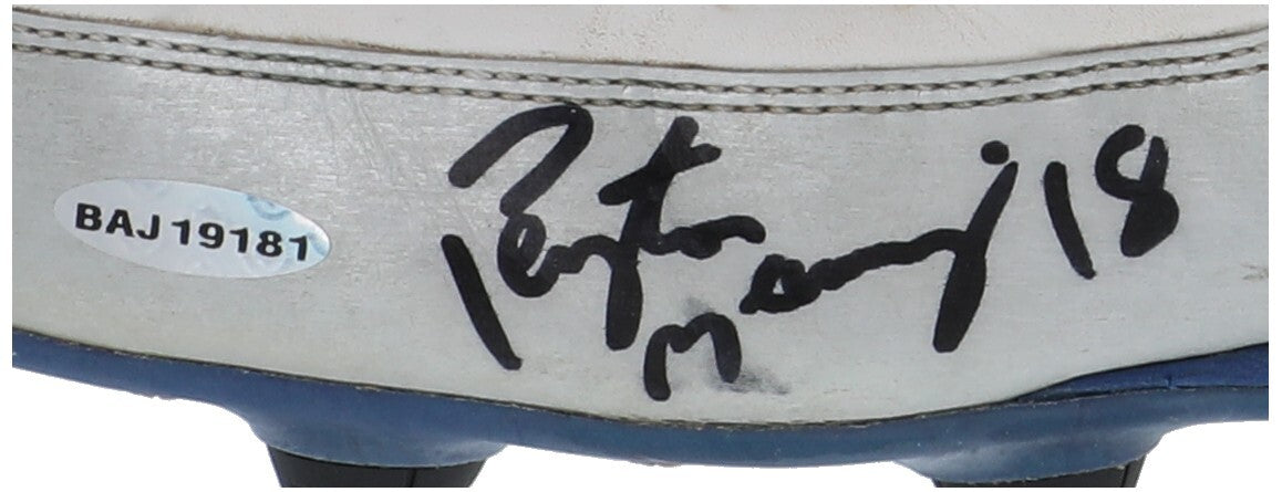 Peyton Manning Game-Used Signed Reebok Football Cleats Shoes Upper Deck UDA COA