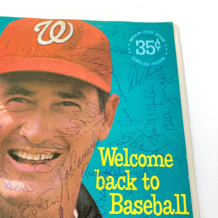 Ted Williams & Nellie Fox 1969 Washington Senators Team-Signed Program JSA COA