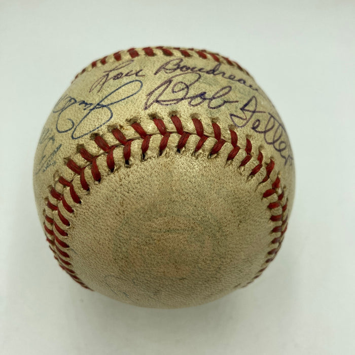 Babe Ruth Mel Ott Joe Dimaggio Ted Williams Willie Mays Signed Baseball PSA DNA