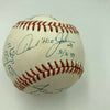 Willie Mays Hank Aaron Barry Bonds 30/30 Club Signed Inscribed Baseball Beckett