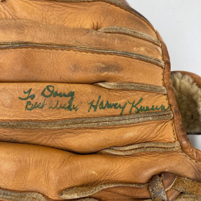 Harvey Kuenn 1965 Signed Game Used Rawlings Baseball Glove JSA COA & LOP