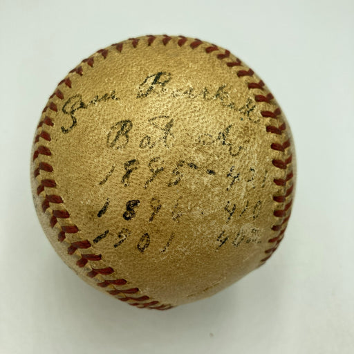 Extraordinary Jesse Burkett Signed Inscribed STAT Baseball JSA COA HOF Dec. 1953