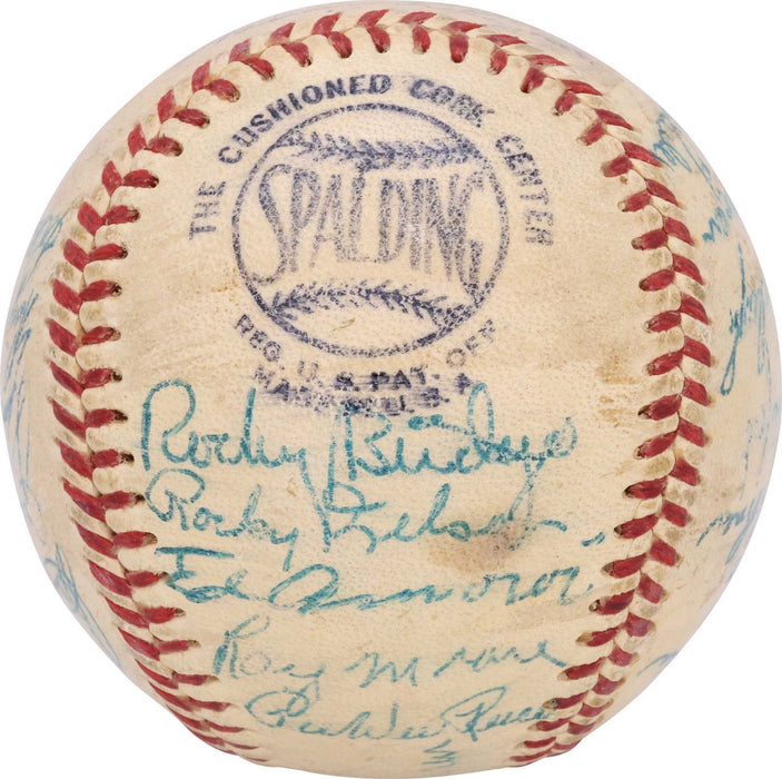 Jackie Robinson Roy Campanella 1952 Brooklyn Dodgers Signed Baseball PSA DNA COA