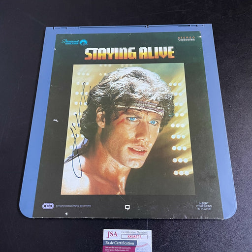 John Travolta Signed Vintage Staying Alive Video Disc Record With JSA COA
