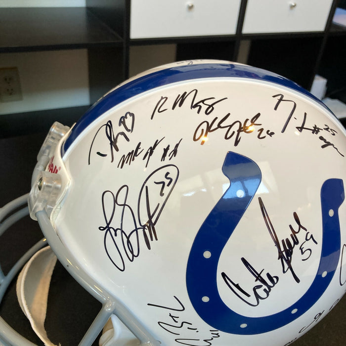 2005 Indianapolis Colts Team Signed Authentic Helmet Peyton Manning JSA COA