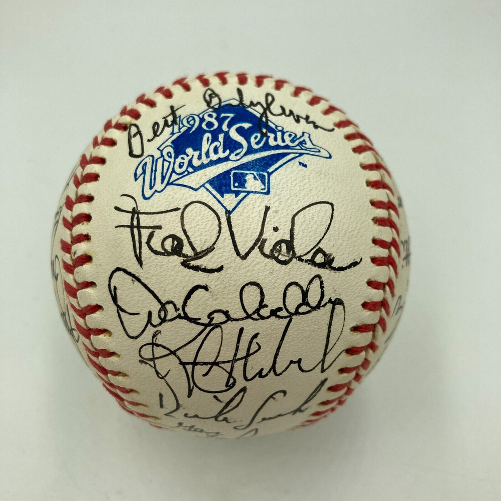 1987 Minnesota Twins World Series Champs Team Signed W.S. Baseball JSA COA
