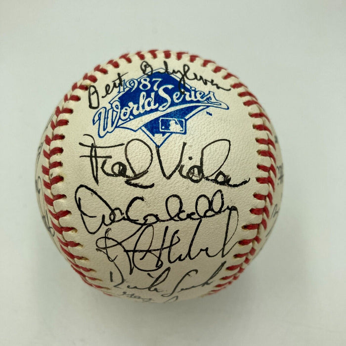 1987 Minnesota Twins World Series Champs Team Signed W.S. Baseball JSA COA