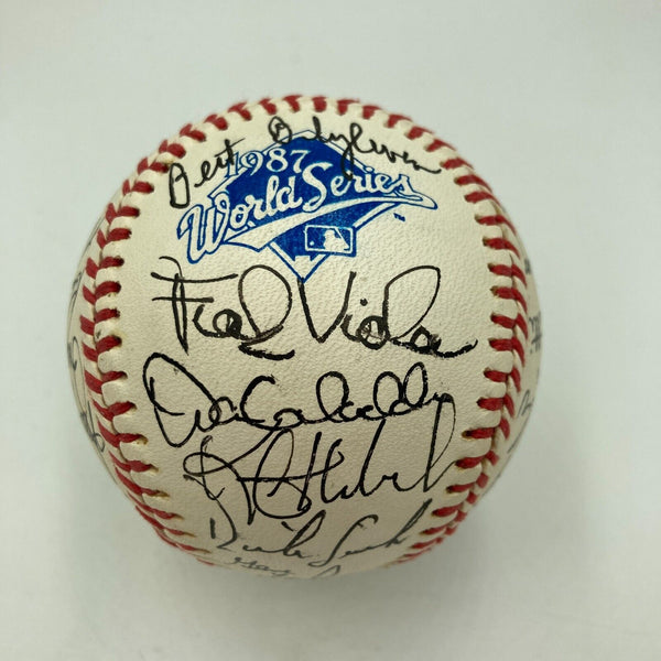 1987 Minnesota Twins World Series Champs Team Signed W.S. Baseball JSA COA