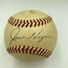 Beautiful Jim Hegan Signed 1950's American League Harridge Baseball PSA DNA COA