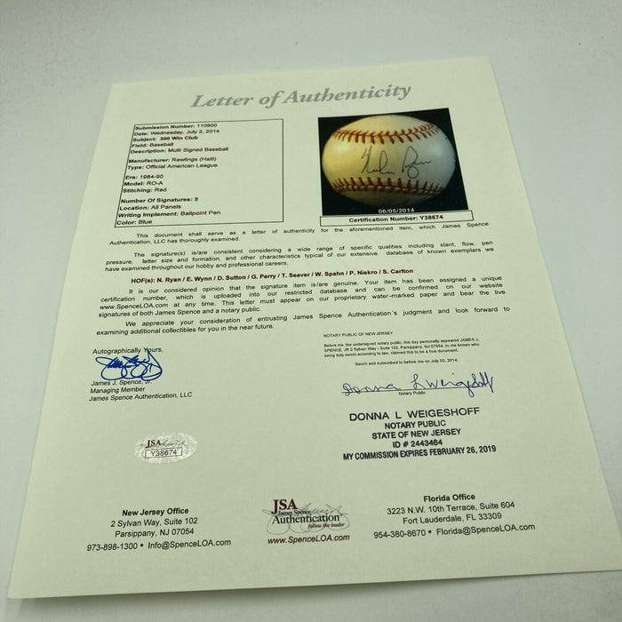 Nolan Ryan Tom Seaver 300 Win Club Signed Baseball With JSA COA