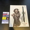 Tyra Banks Model Signed Swatch Photo With JSA COA