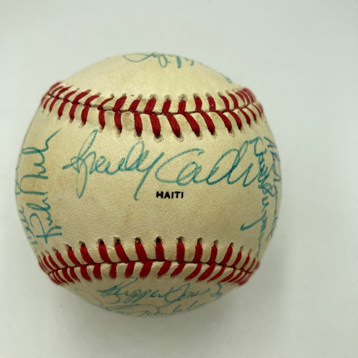 Beautiful 1984 Detroit Tigers World Series Champs Team Signed W.S. Baseball JSA