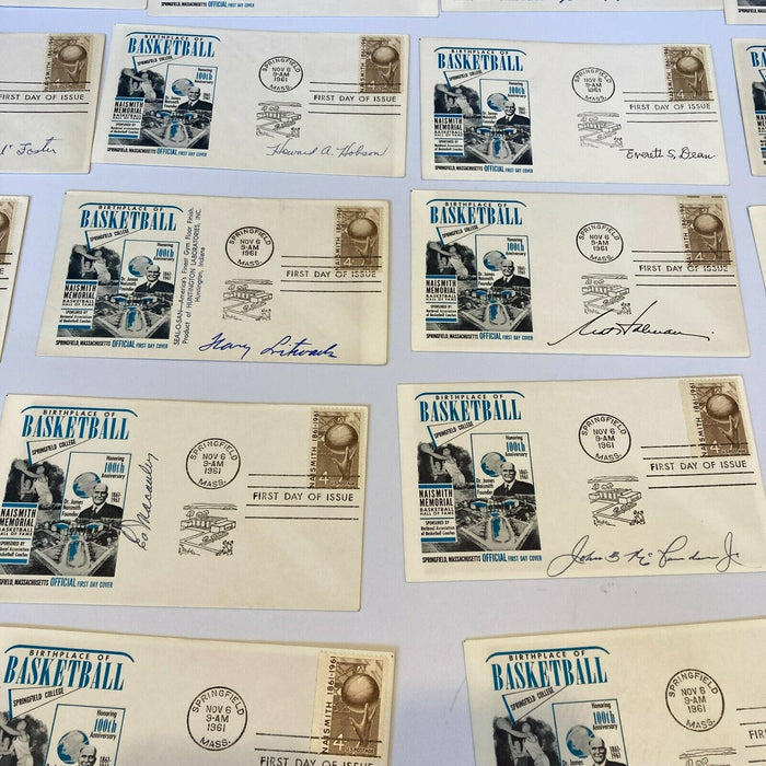 Lot Of (25) 1961 Naismith Basketball Hall of Fame Signed First Day Covers FDC