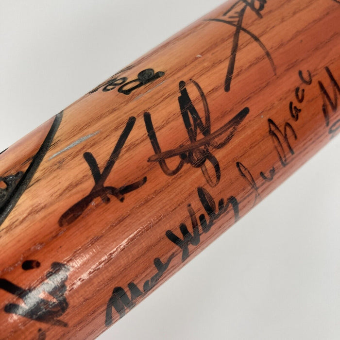 1995 Cleveland Indians AL Champs Team Signed World Series Game Issued Bat JSA