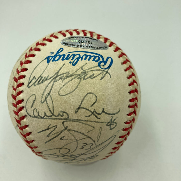 1999 Chicago White Sox Team Signed Baseball Frank Thomas Beckett COA