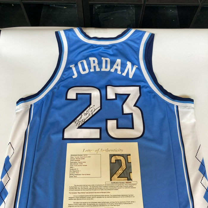 Michael Jordan Signed Authentic North Carolina Tar Heels Jersey JSA COA