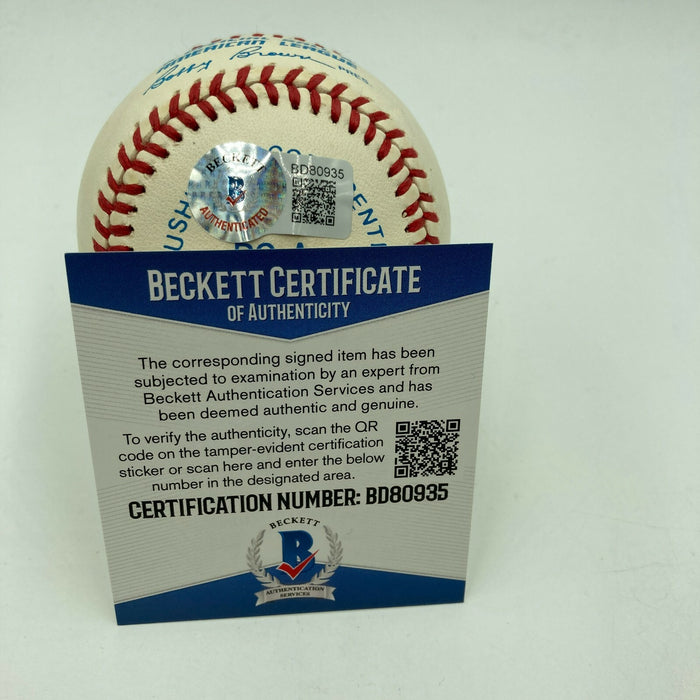 James Jimmy Stewart Signed National League Baseball Beckett COA Movie Star