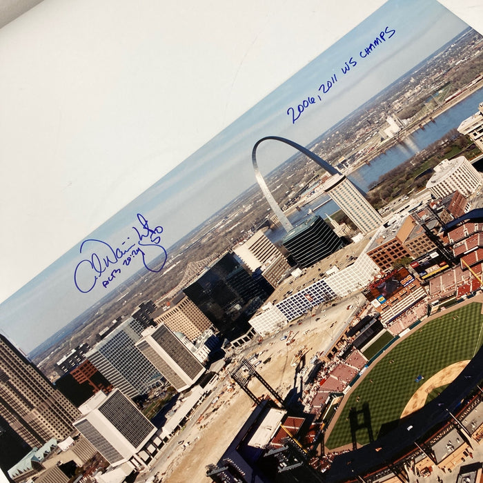 Adam Wainwright 2006 & 2011 W.S. Champs Signed 16x20 Photo JSA COA