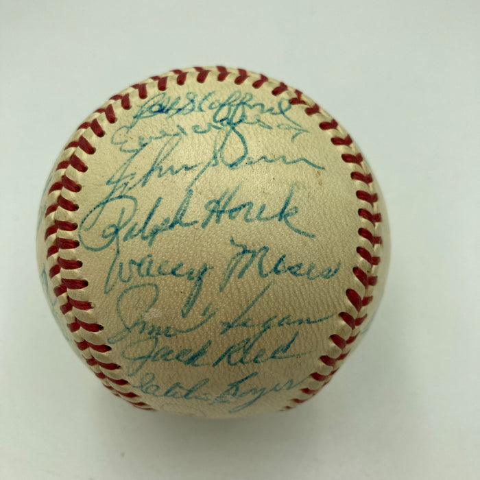 1961 New York Yankees World Series Champs Team Signed Baseball Mickey Mantle JSA