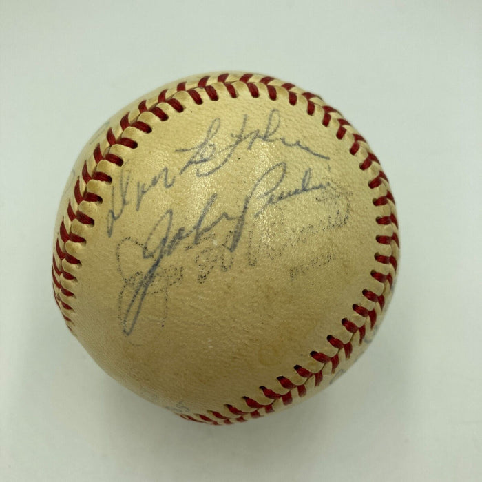 1965 Los Angeles Dodgers World Series Champs Team Signed Baseball Koufax JSA COA