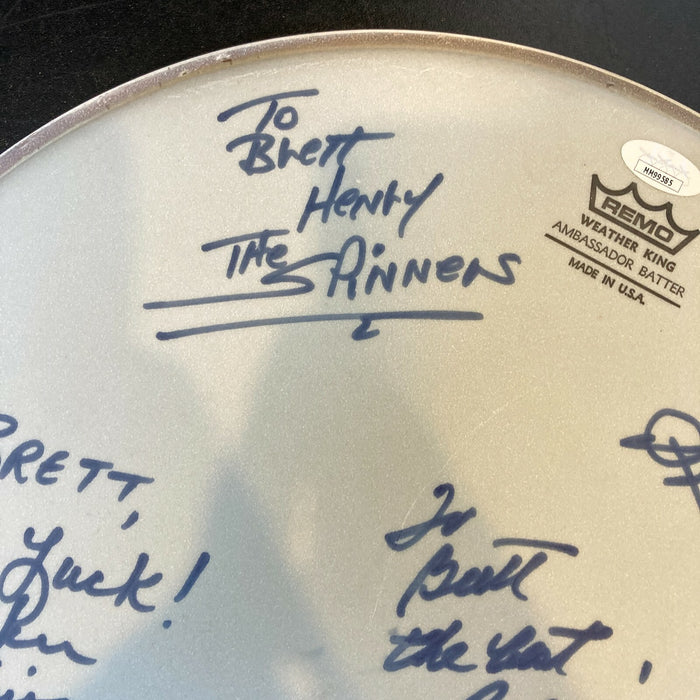 The Spinners Band Signed Autographed Drumhead With 5 Signatures JSA COA
