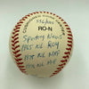 Joe Morgan Signed Heavily Inscribed Career STAT Baseball Reggie Jackson COA