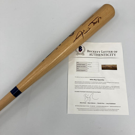 Willie Mays Signed Adirondack Game Model Baseball Bat With Beckett COA