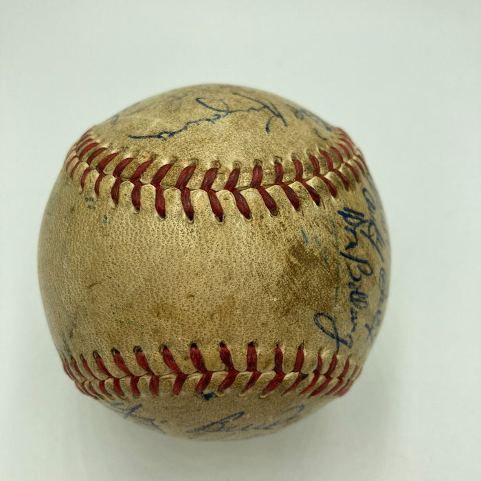 1953 New York Yankees World Series Champs Team Signed Baseball Mickey Mantle JSA