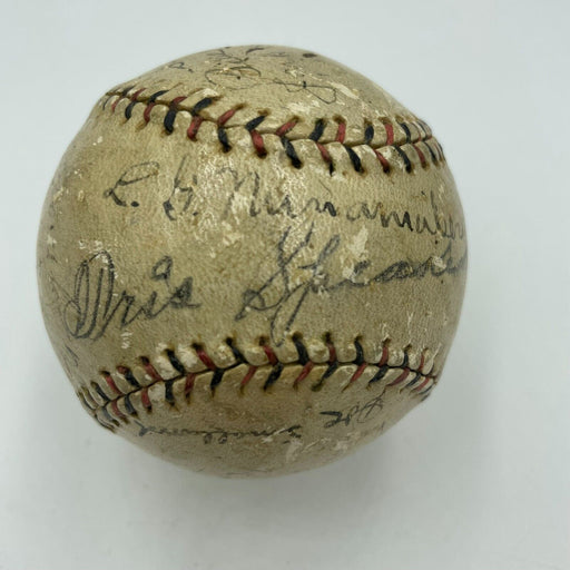 Historic 1921 Cleveland Indians Team Signed Baseball With Tris Speaker PSA DNA