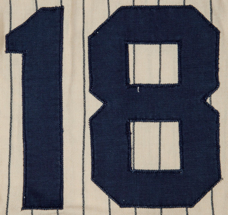 1949 Whitey Ford Signed Binghampton Yankees Minor League Game Used Jersey JSA