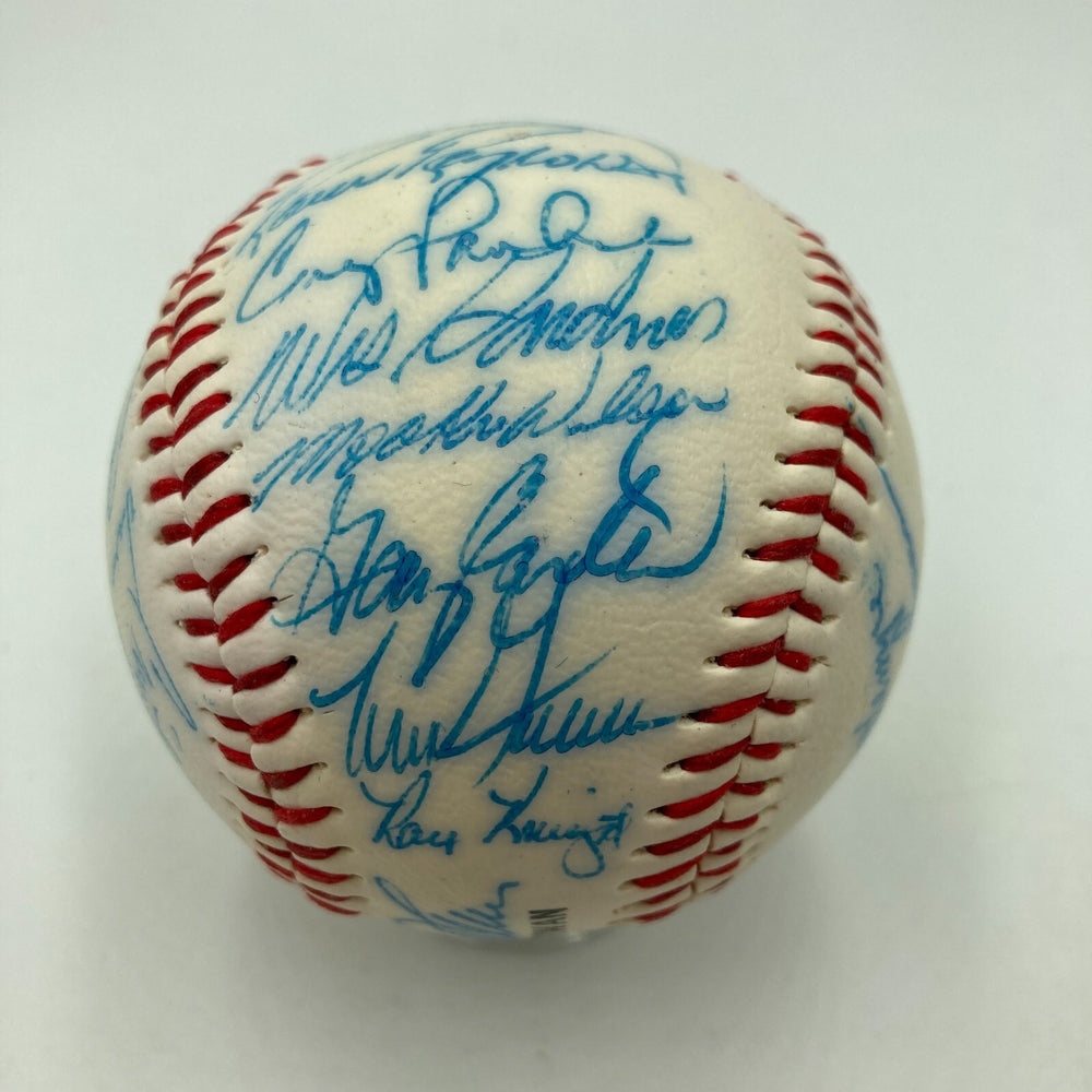 1985 - 1986 New York Mets Team Signed Baseball 28 Sigs With Gary Carter