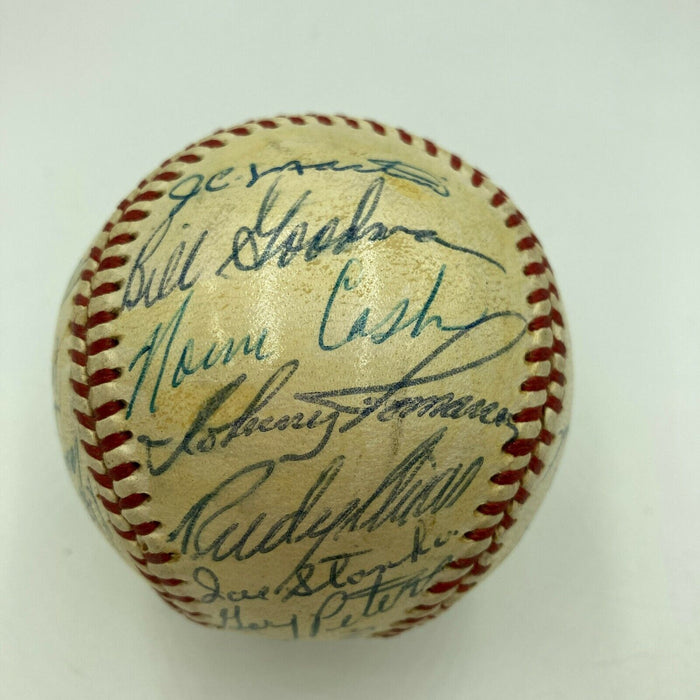 1959 Chicago White Sox AL Champs Team Signed Baseball Nellie Fox JSA COA