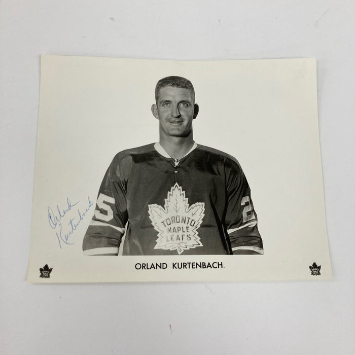 Orland Kurtenbach Signed 1960's Toronto Maple Leafs Team Issued Photo JSA COA