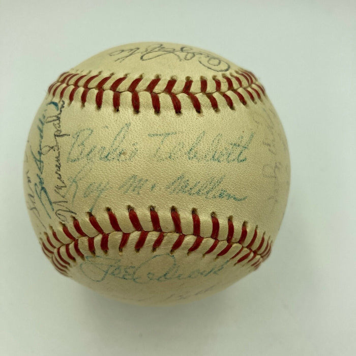 Hank Aaron Eddie Mathews 1961 Atlanta Braves Team Signed NL Baseball JSA COA