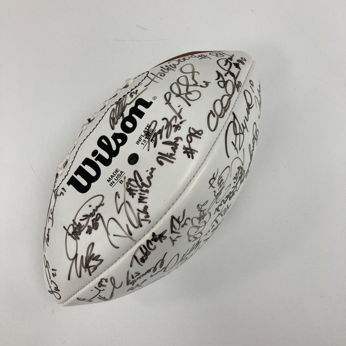 1999 Kansas City Chiefs Team Signed Football Warren Moon & Tony Gonzalez JSA COA