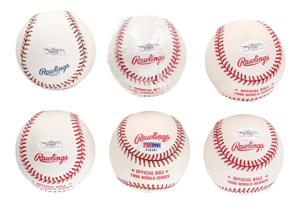 1996 New York Yankees WS Champs Team Signed Baseball Collection 54 Balls JSA COA