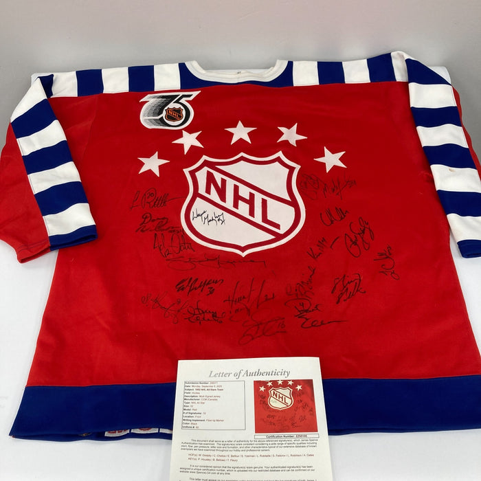 1992 NHL All Star Game Team Signed Authentic CCM Jersey Wayne Gretzky JSA COA