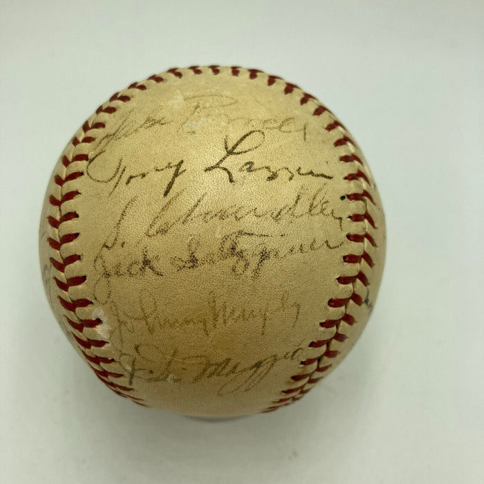 1937 New York Yankees World Series Champs Team Signed Baseball Lou Gehrig JSA