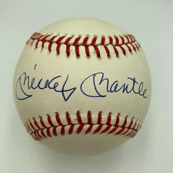 Mickey Mantle Signed American League Baseball PSA DNA Graded 10 GEM MINT