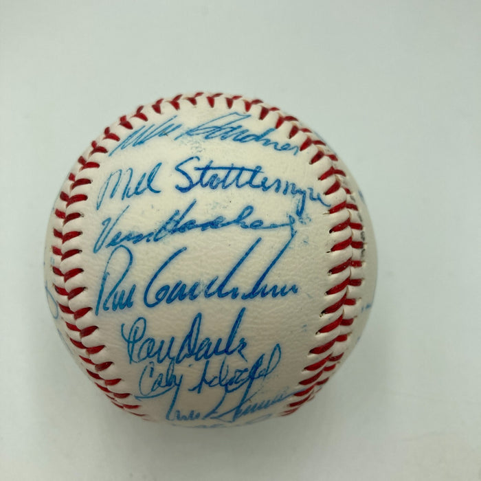1985 - 1986 New York Mets Team Signed Baseball 28 Sigs With Gary Carter