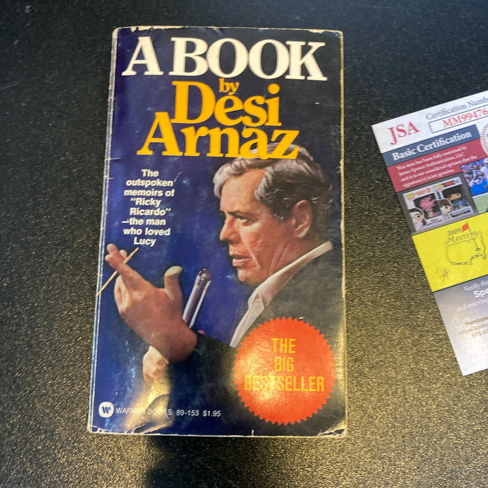 Desi Arnaz Sr. I Love Lucy Signed Autographed Book With JSA COA