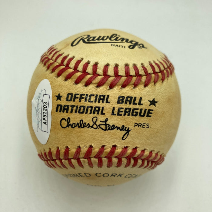 Stan Musial Signed Vintage Official National League Feeney Baseball JSA COA